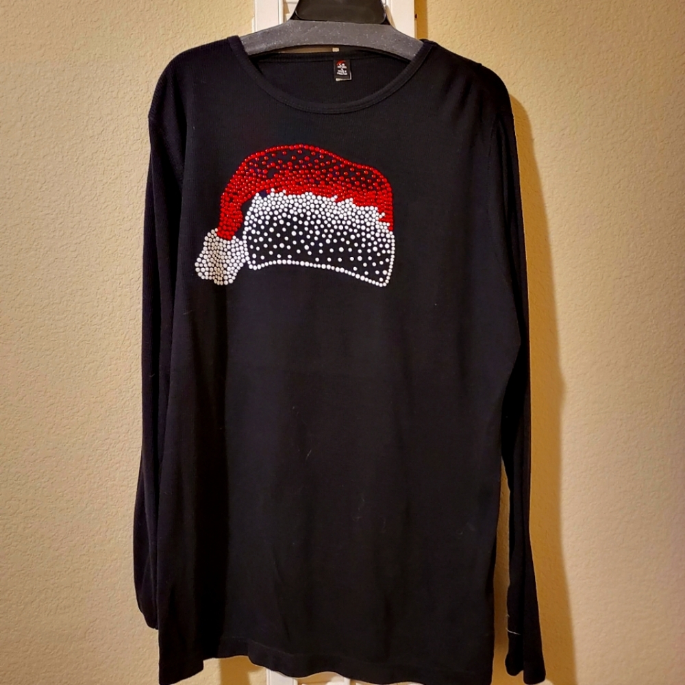 Christmas shirt with Santa hat